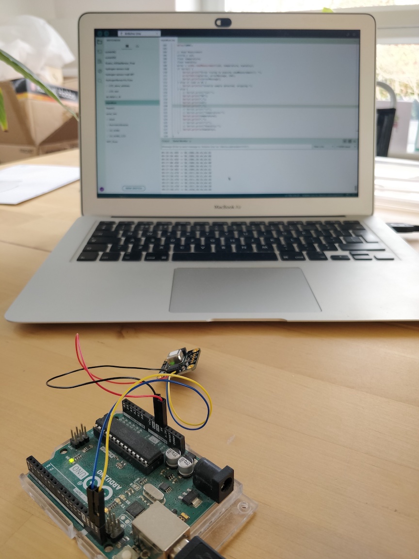 SCD-41 attached to Arduino